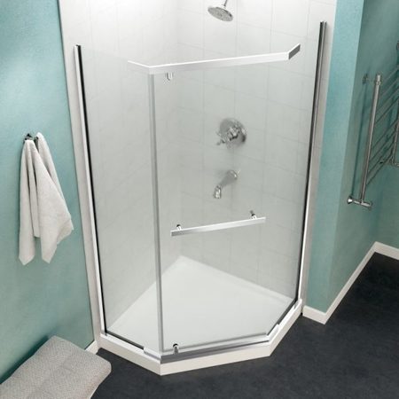 ANZZI Castle 49" x 72" Semi-Frameless Shower Door in Polished Chrome SD-AZ056-01CH